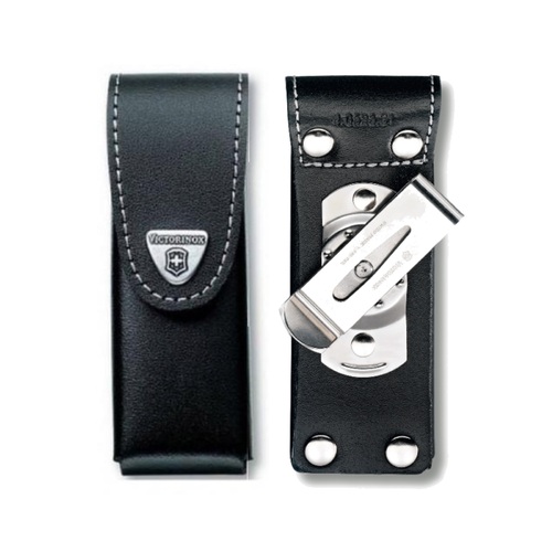 Victorinox Leather Belt Pouch with Rotating Clip - For LockBlade and Tools - Black