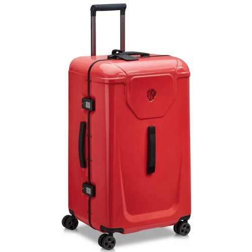 Delsey Peugeot 73 cm 4-Wheel Trunk Suitcase - Red