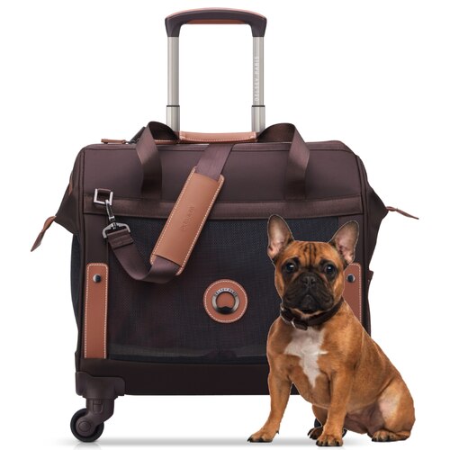 Delsey Chatelet Air 2.0 Wheeled Pet Animal Carrier Trolley Bag - Brown