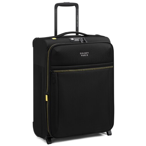 Delsey Brochant 3 - 55 cm Slim 2-Wheel Expandable Carry-on Suitcase - Deep Black