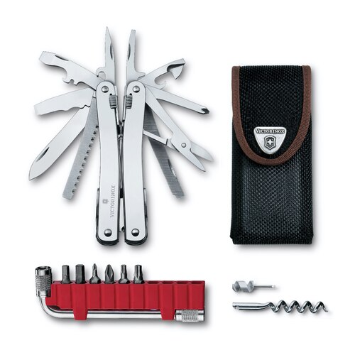 Victorinox Swiss Tool Spirit X (plus Bit Wrench Kit and Nylon Pouch) Swiss Army Knife - Silver