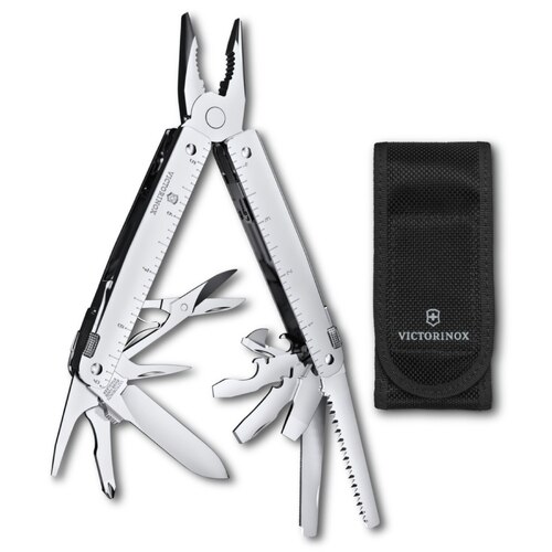 Victorinox SwissTool MX Swiss Army Knife with Nylon Pouch - Silver