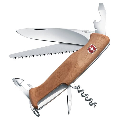 Victorinox Ranger Wood 55 Swiss Army Knife - Brown