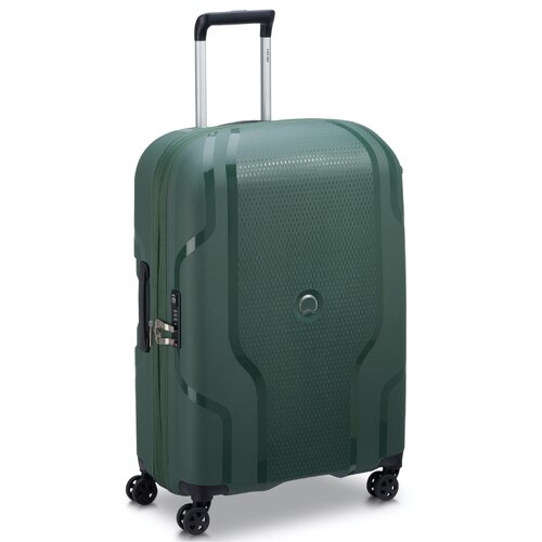 Delsey Clavel 70 cm 4-Wheel Expandable Suitcase - Deep Green (Recycled Material)