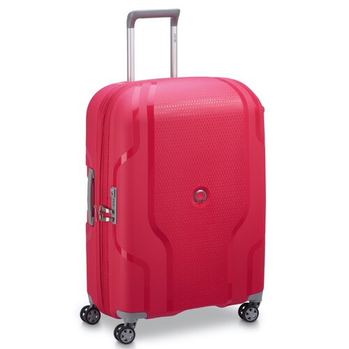 Delsey Clavel 70 cm 4-Wheel Expandable Suitcase - Magenta (Recycled Material)