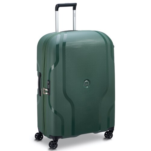 Delsey Clavel 76 cm 4-Wheel Expandable Suitcase - Deep Green (Recycled Material)