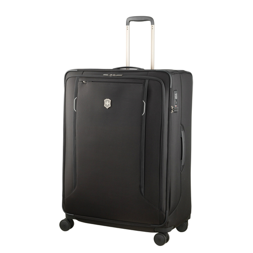 Victorinox Werks Traveller 6.0 - 78cm 4 Double Wheels Softside Huge Extra Large Suitcase 131 Litre Capacity - Black