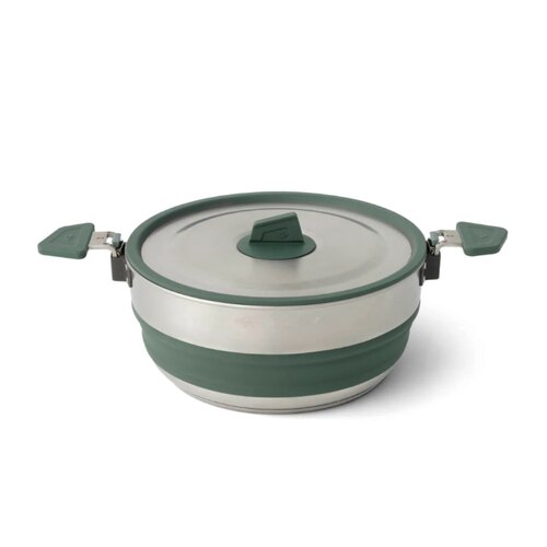 Sea To Summit Detour Stainless Steel Collapsible 3L Pot - Green