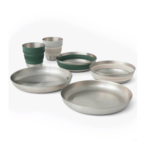 Sea To Summit Detour Stainless Steel Collapsible 2 Person Dinnerware Set (6 Piece)