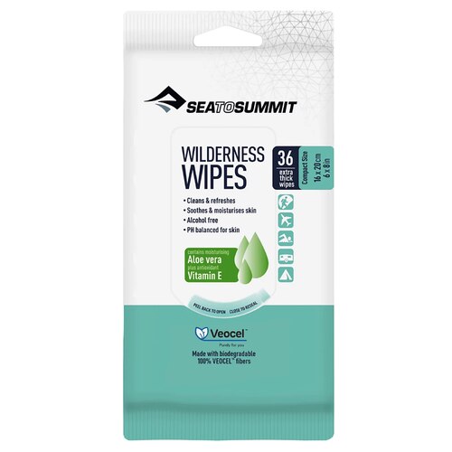 Sea to Summit Wilderness Wipes - Compact Size (36 Extra Thick Wipes)