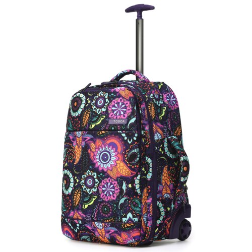 Tosca So Lite Onboard Trolley Backpack - Paisley