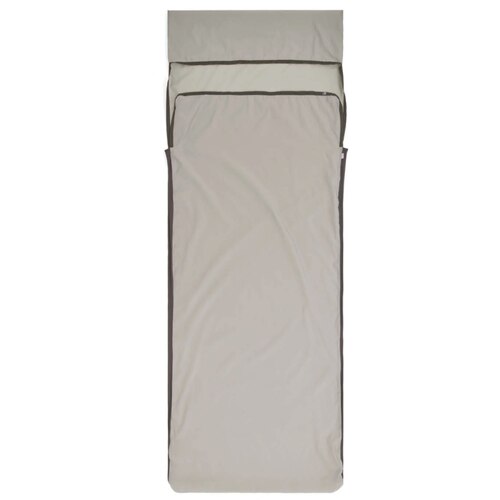 Sea To Summit Silk Blend Sleeping Bag Liner - Rectangular with Pillow Sleeve - Grey