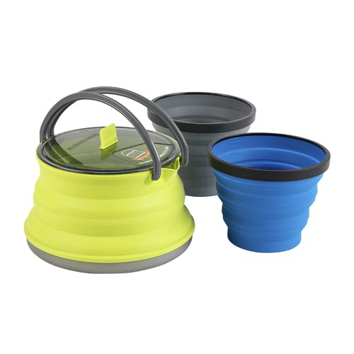 Sea to Summit X-Set 11 - 1.3L X-Pot Collapsible Kettle,  2 X-Mugs - Lime - Storage Sack Included