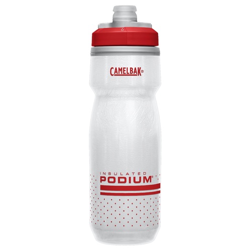 CamelBak Podium Chill 600ML Water Bottle - Fiery Red / White