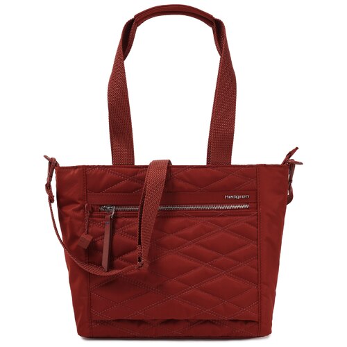 Hedgren ZOE Medium Tote Bag with RFID - New Quilt Brandy Brown