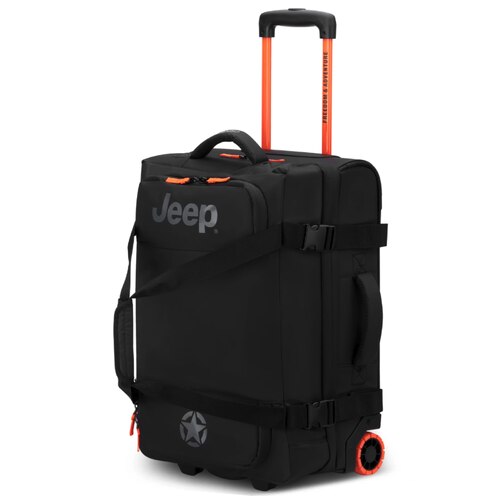 Jeep 55 cm 2-Wheel Rolling Duffle Bag - Black (JS005A)