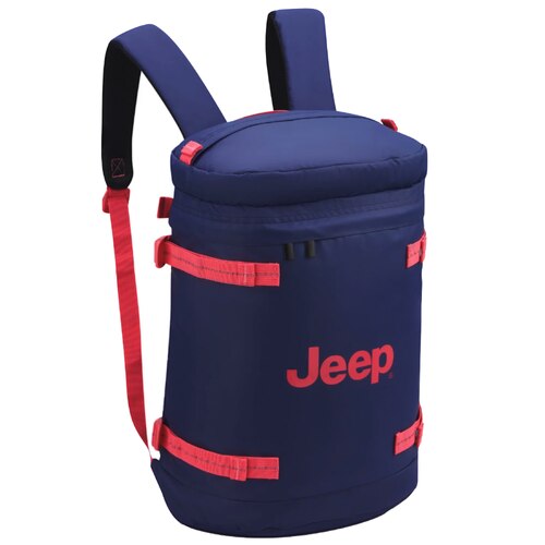 Jeep Cylindrical 17" Laptop Backpack with RFID - Navy (JS013C)