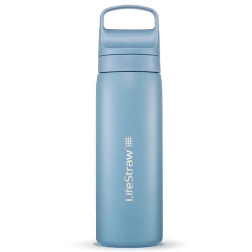 LifeStraw Go 2.0 - 500ml Stainless Steel Water Filter Bottle - Icelandic Blue