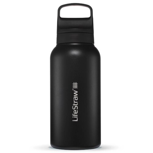 LifeStraw Go 2.0 - 1L Stainless Steel Water Filter Bottle - Black