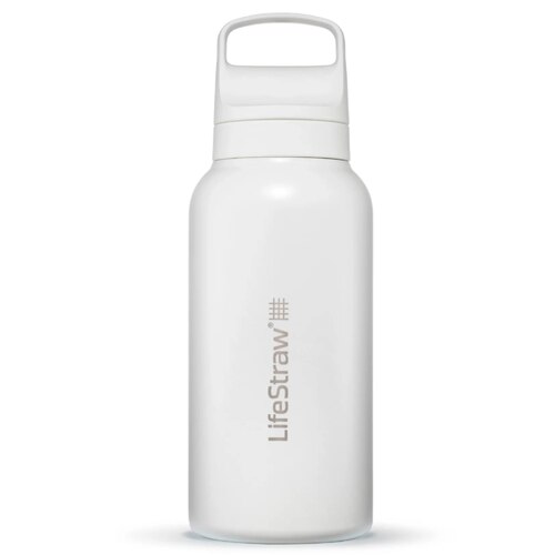 LifeStraw Go 2.0 - 1L Stainless Steel Water Filter Bottle - White