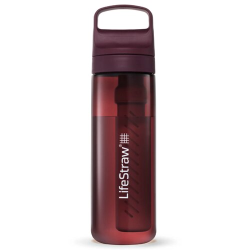 LifeStraw Go 2.0 - 650ml Water Filter Bottle - Merlot Me Away