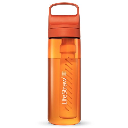 LifeStraw Go 2.0 - 650ml Water Filter Bottle - Kyoto Orange