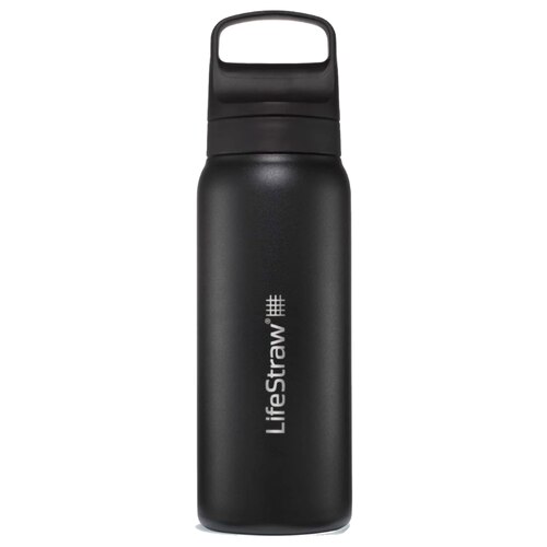 LifeStraw Go 2.0 - 700ml Stainless Steel Water Filter Bottle - Black