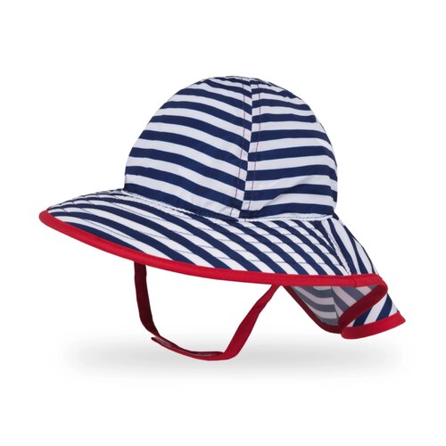 Sunday Afternoons Infant Sunsprout Hat - Navy / White Stripe (6 - 12 Months)