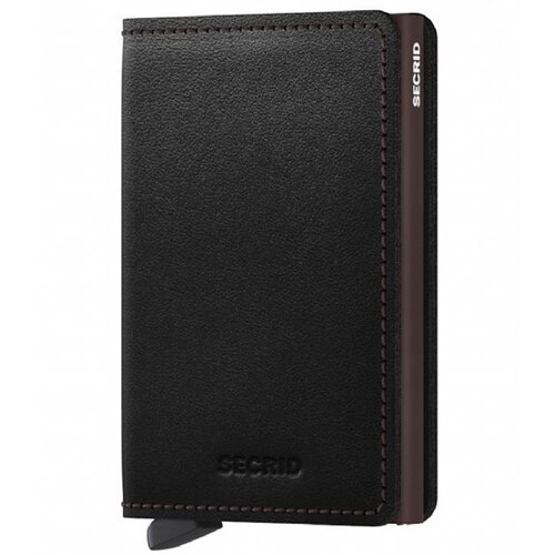 Secrid Slimwallet Compact RFID Wallet - Original Black / Brown