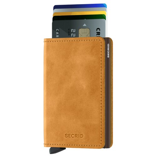 Secrid Slimwallet - Compact Wallet - Vintage Leather - Ochre