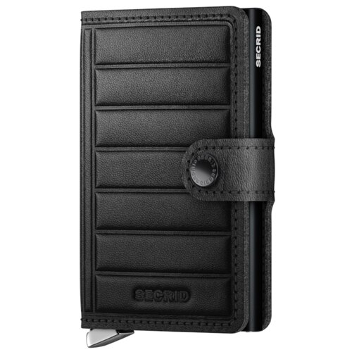 Secrid Premium Miniwallet Compact RFID Wallet - Emboss Lines Black