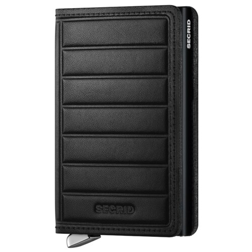 Secrid Premium Slimwallet Compact RFID Wallet - Emboss Lines Black