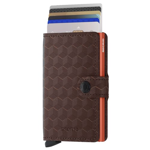 Secrid Miniwallet Optical - Compact Wallet - Brown / Orange