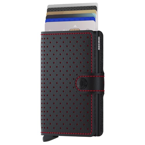 Secrid Miniwallet Perforated - Compact Wallet - Black / Red