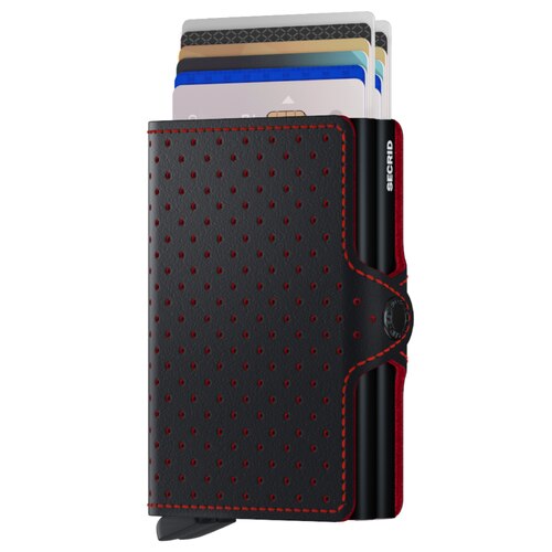 Secrid Twinwallet Perforated - Compact Wallet - Black / Red