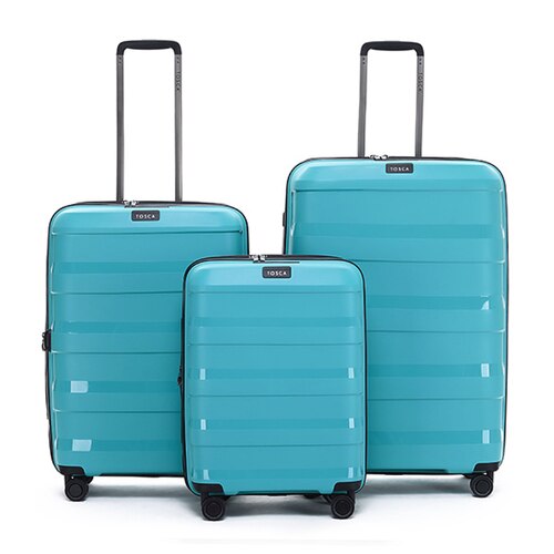 Tosca Comet 4-Wheel Expandable Suitcase Set of 3 - Teal (Small, Medium & Large)