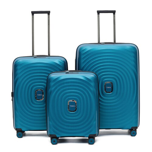 Tosca Eclipse 4-Wheel Expandable Suitcase Set of 3 - Blue (Small, Medium & Large)