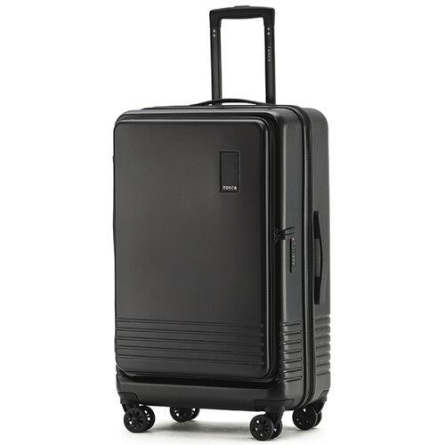 Tosca Horizon 66 cm 4-Wheel Expandable Front Opening Case - Black