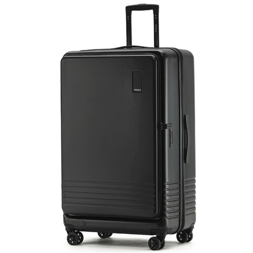 Tosca Horizon 81 cm 4-Wheel Expandable Front Opening Case - Black