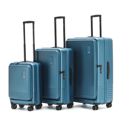 Tosca Horizon 4-Wheel Expandable Suitcase Set of 3 - Blue (Small, Medium & Large)