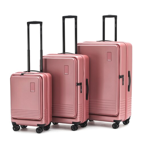 Tosca Horizon 4-Wheel Expandable Suitcase Set of 3 - Rose (Small, Medium & Large)