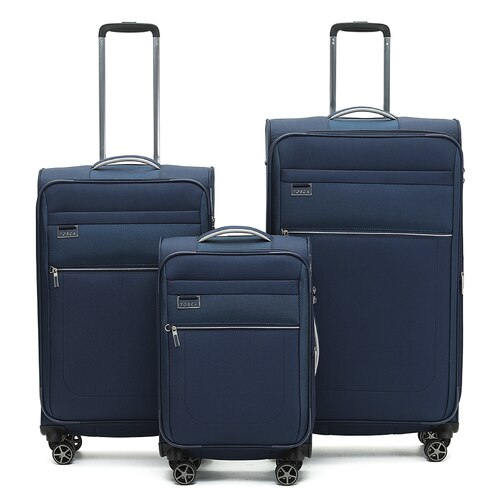 Tosca Vega 4-Wheel Spinner Suitcase Set of 3 - Navy (Small