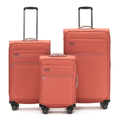 Tosca Vega 4-Wheel Spinner Suitcase Set of 3 - Rust (Small