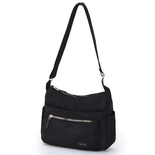 Tosca Harlow Shoulder Bag - Black Stitch