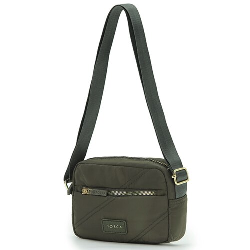 Tosca Harlow Small Shoulder Bag - Khaki Stitch