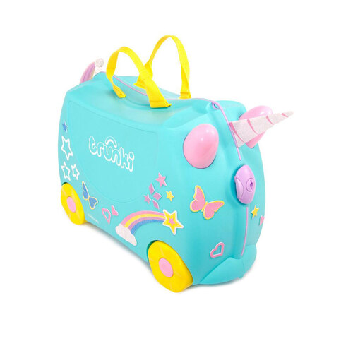 Trunki Una Unicorn - Ride on Suitcase / Carry-on Bag - Light Blue