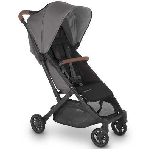 UPPAbaby Minu V2 - Travel Pram / Stroller - Charcoal Melange / Carbon / Saddle Leather (Greyson)